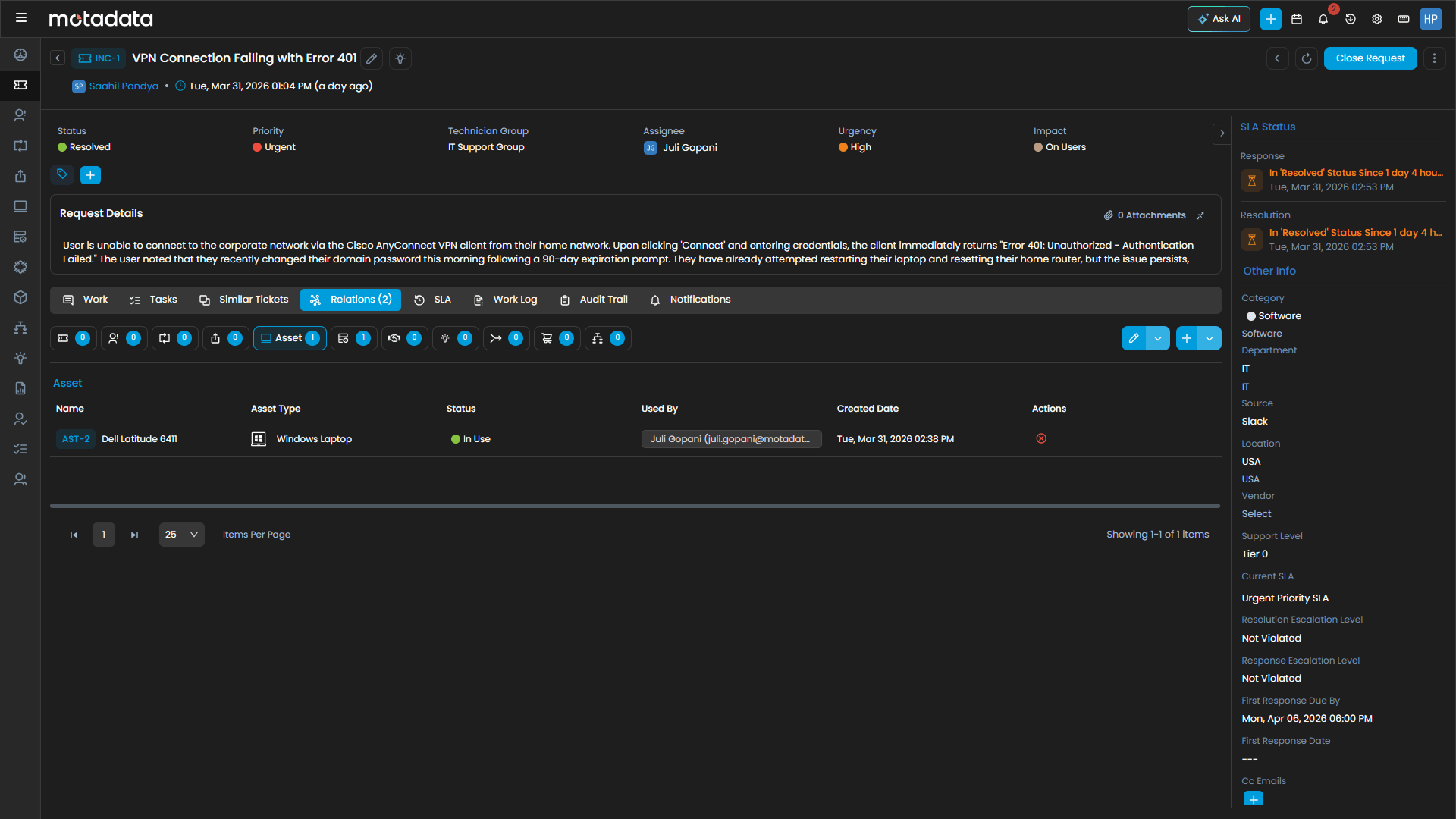 Deep ITSM Integration