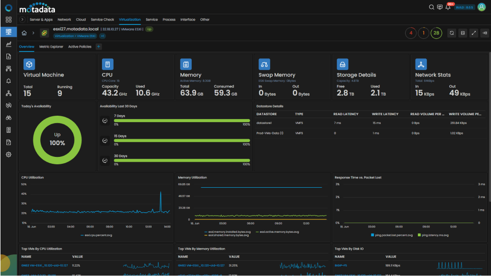 virtual infrastructure monitoring tool dashboard